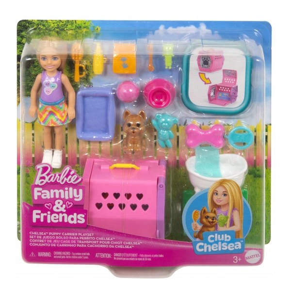 Prepravka pre psov Barbie Chelsea s bábikou Chelsea